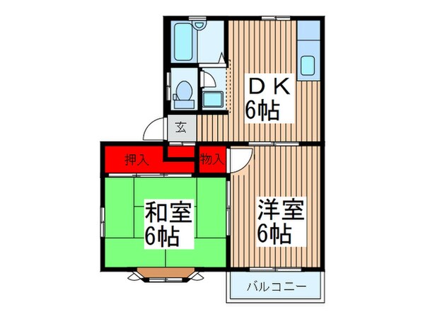 ヴィレッヂビックイ－ストの物件間取画像